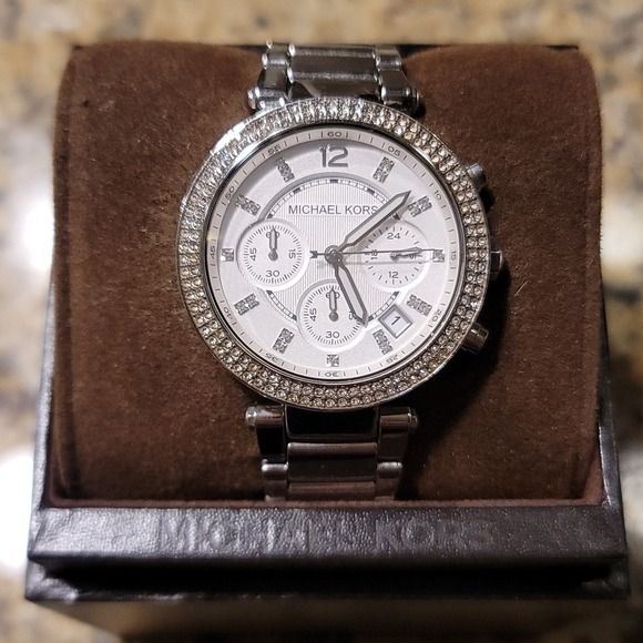 Ladies michael kors parker chronograph watch mk5353 clearance
