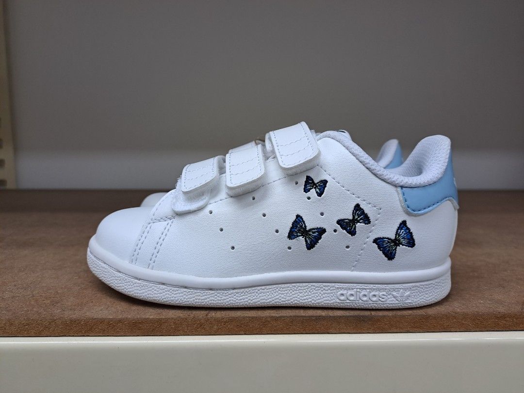 NEW ] ADIDAS ORIGINALS STAN SMITH CF1 - BUTTERFLY EMBROIDERY KIDS SHOES,  Babies & Kids, Babies & Kids Fashion on Carousell