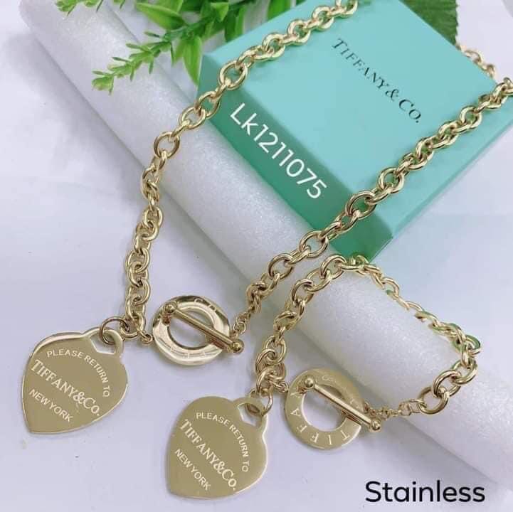 Tiffany bracelet and necklace set clearance