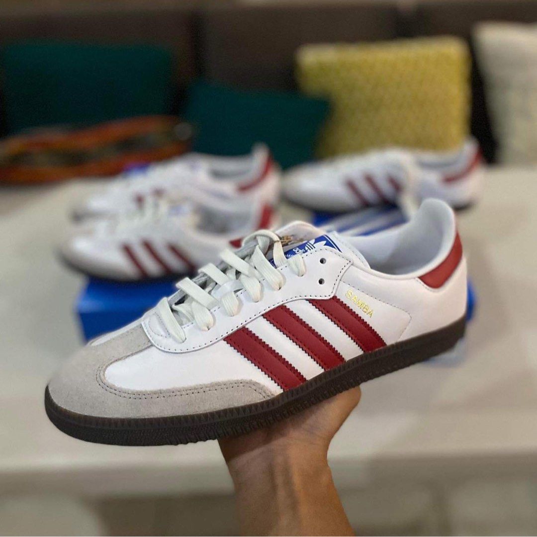 Adidas Samba OG Red Men s Fashion Footwear Sneakers on Carousell
