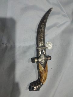 Antique silver with bone knife