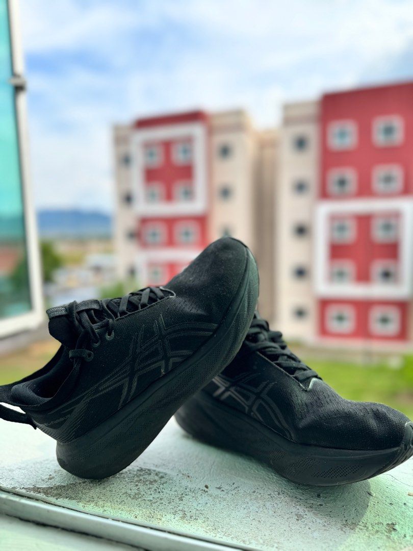 ASICS NIMBUS 25 TRIPLE BLACK Women s Fashion Footwear Sneakers