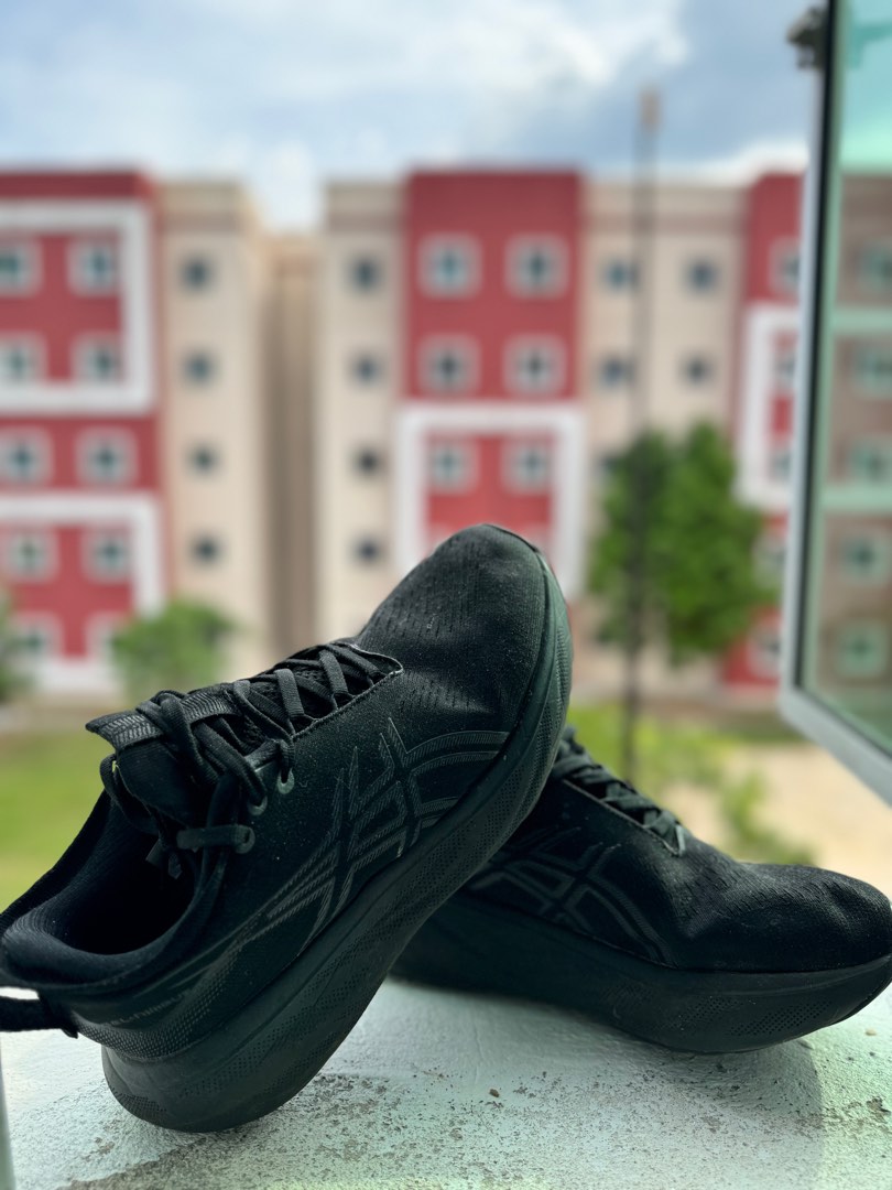 ASICS NIMBUS 25 TRIPLE BLACK Women s Fashion Footwear Sneakers