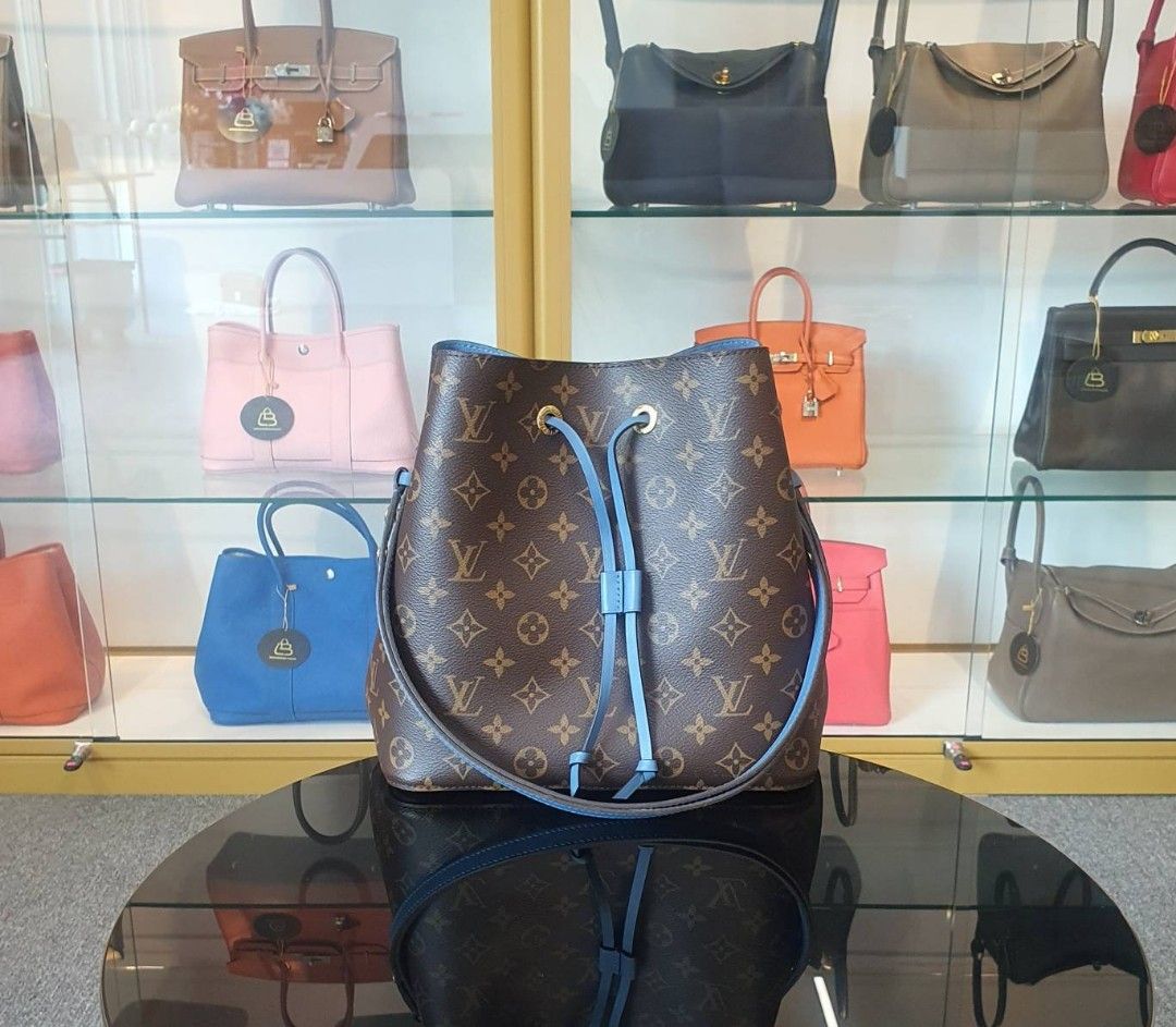 Authentic L v NeoNoe MM Blue Strap Monogram Bag Luxury Bags Wallets on Carousell