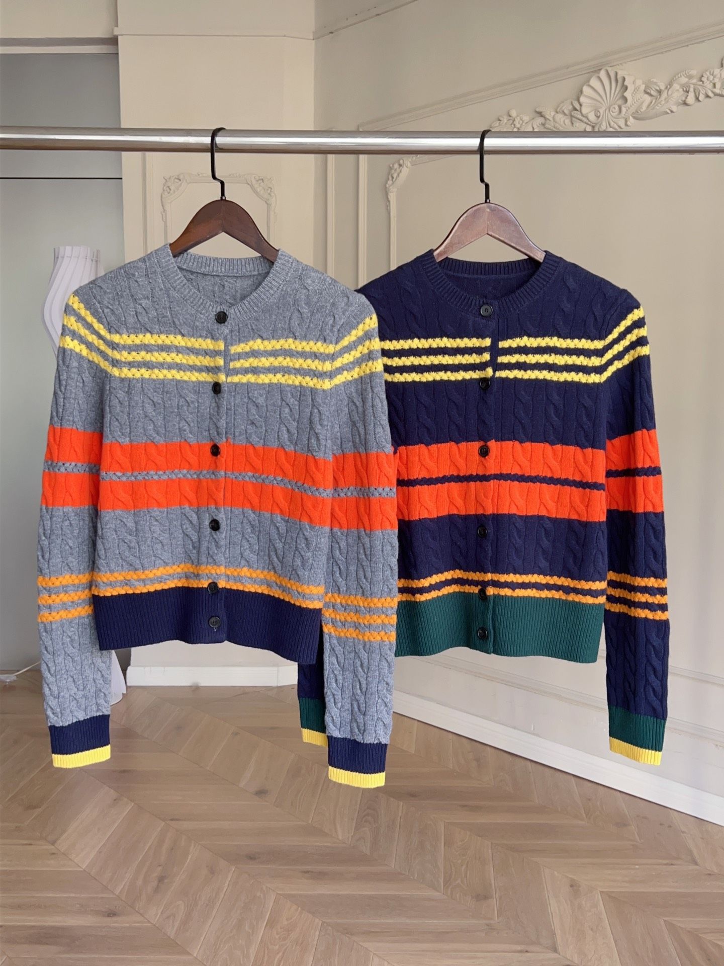 Ralph lauren best sale striped cardigan