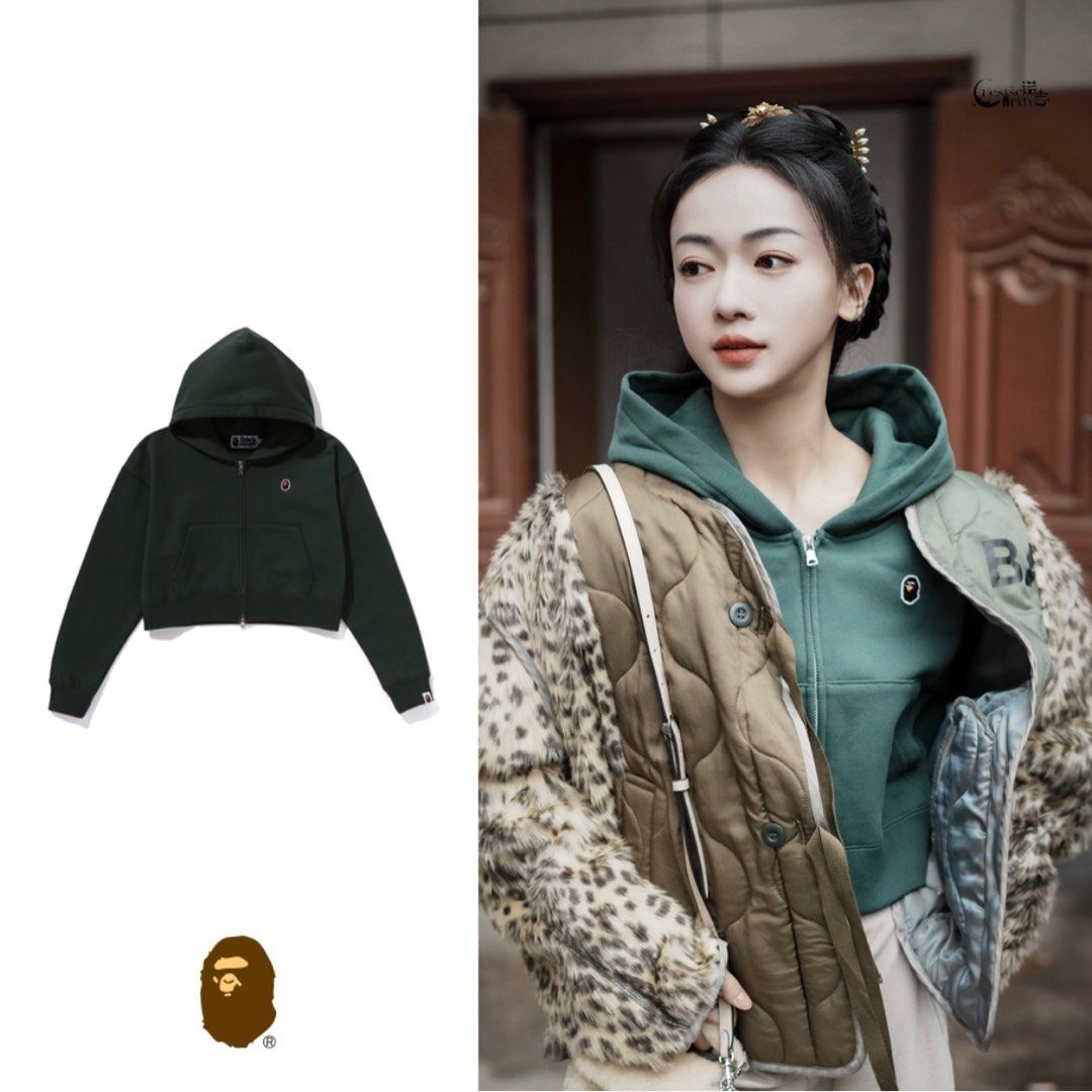 APE HEAD ONE POINT CROPPED ZIP HOODIE L A BATHING APE（ア