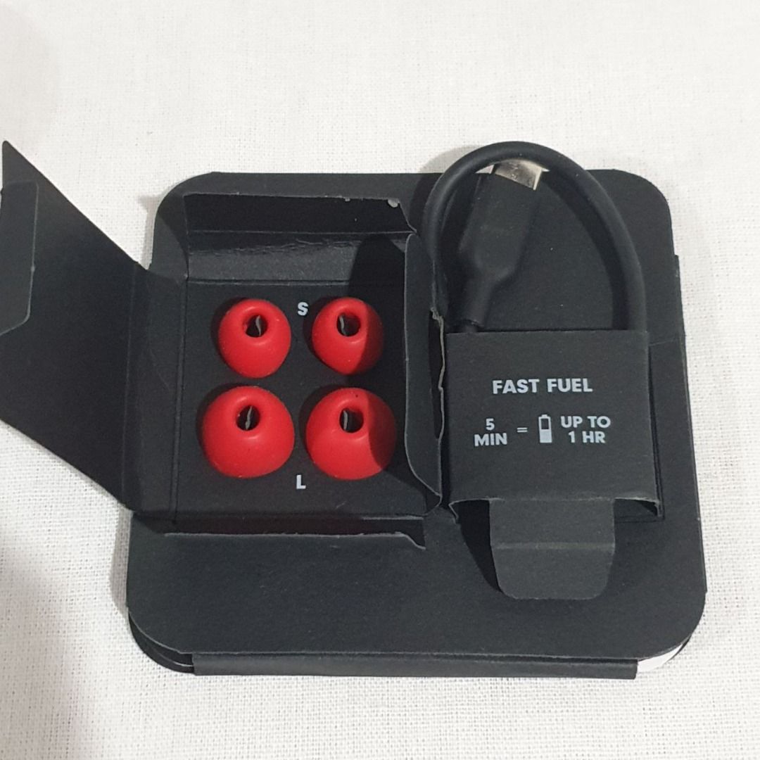 Beats Studio Buds - Red (Category: Earphones) located in Mandaluyong City. Submitted by deedumms07 (Listing ID 1285165159, Image 3). Description: Beats Studio Buds - Red Like New Complete with box Purchased in US.