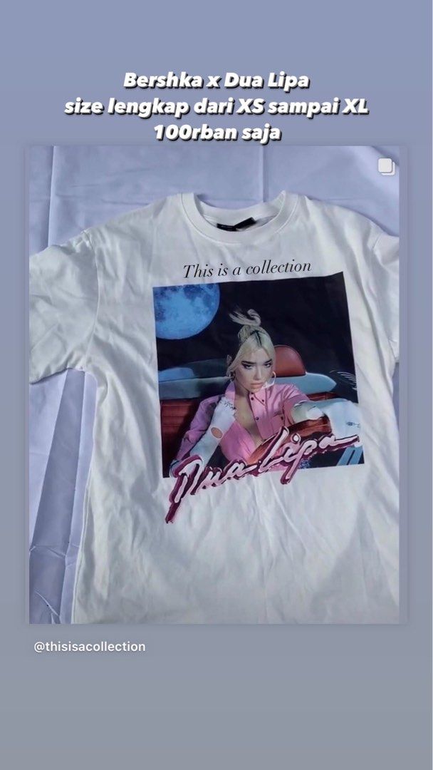 Dua lipa t shirt bershka on sale