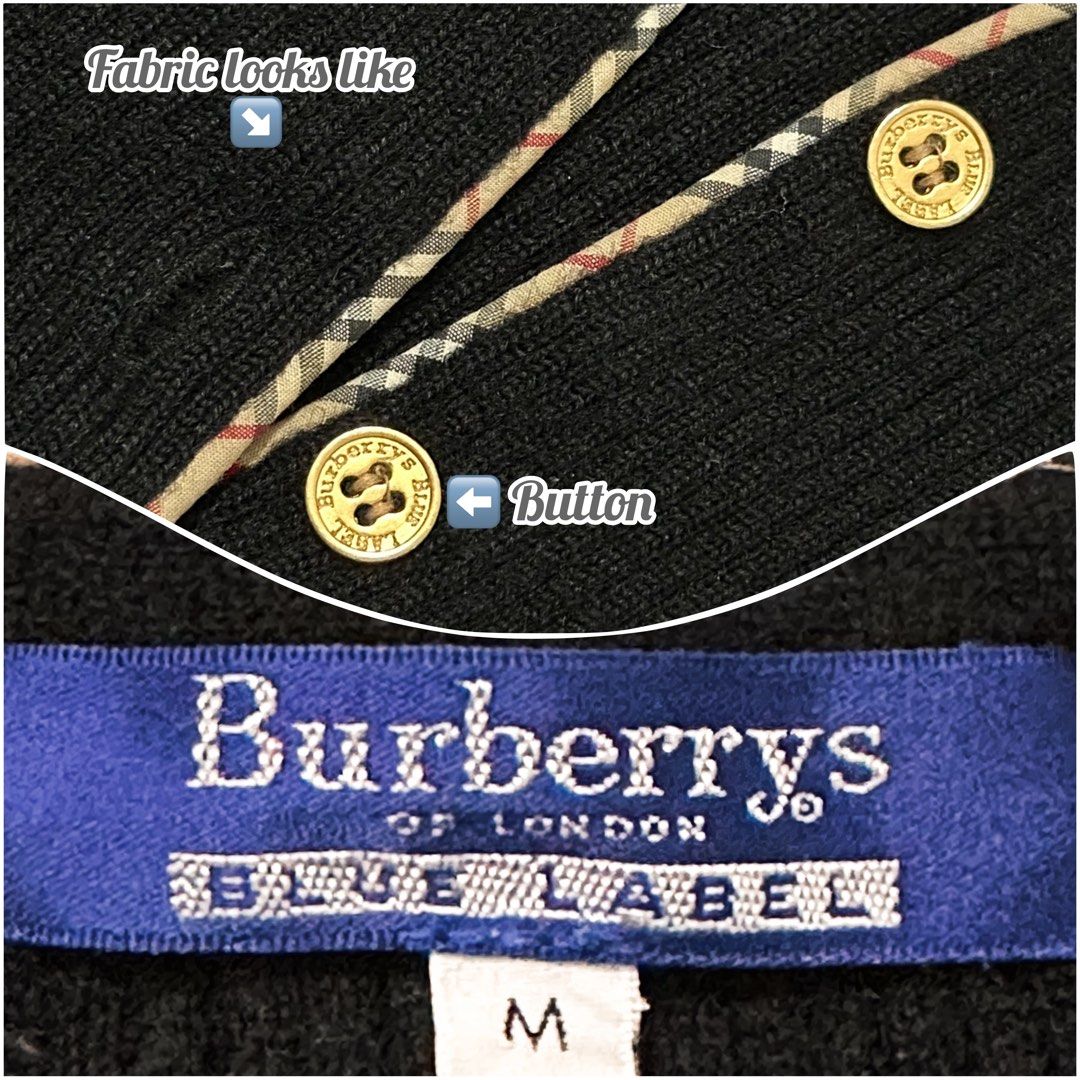 Authentic Black Burberry Blue Label Cardigan