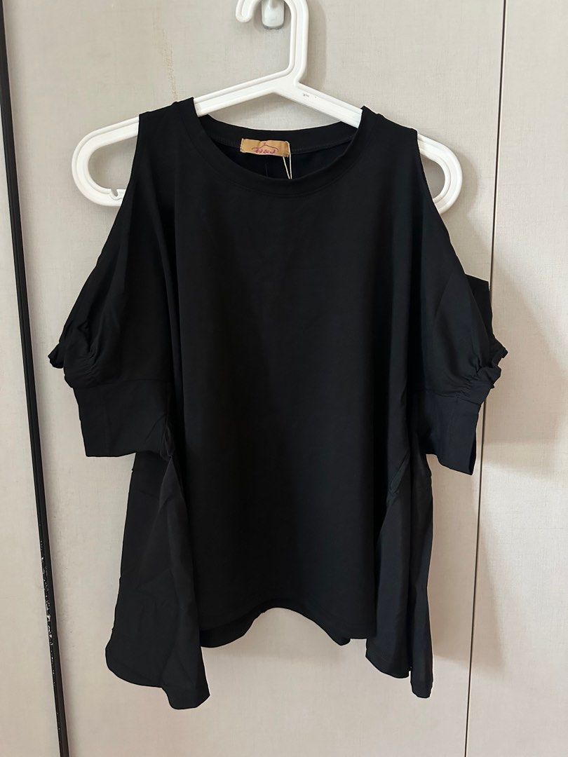 plus size open shoulder shirts