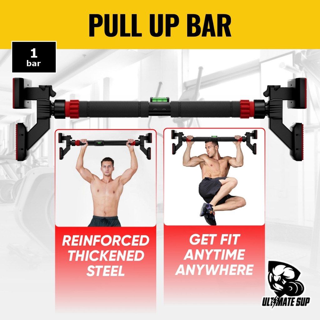 Drill in wall pull up bar deals