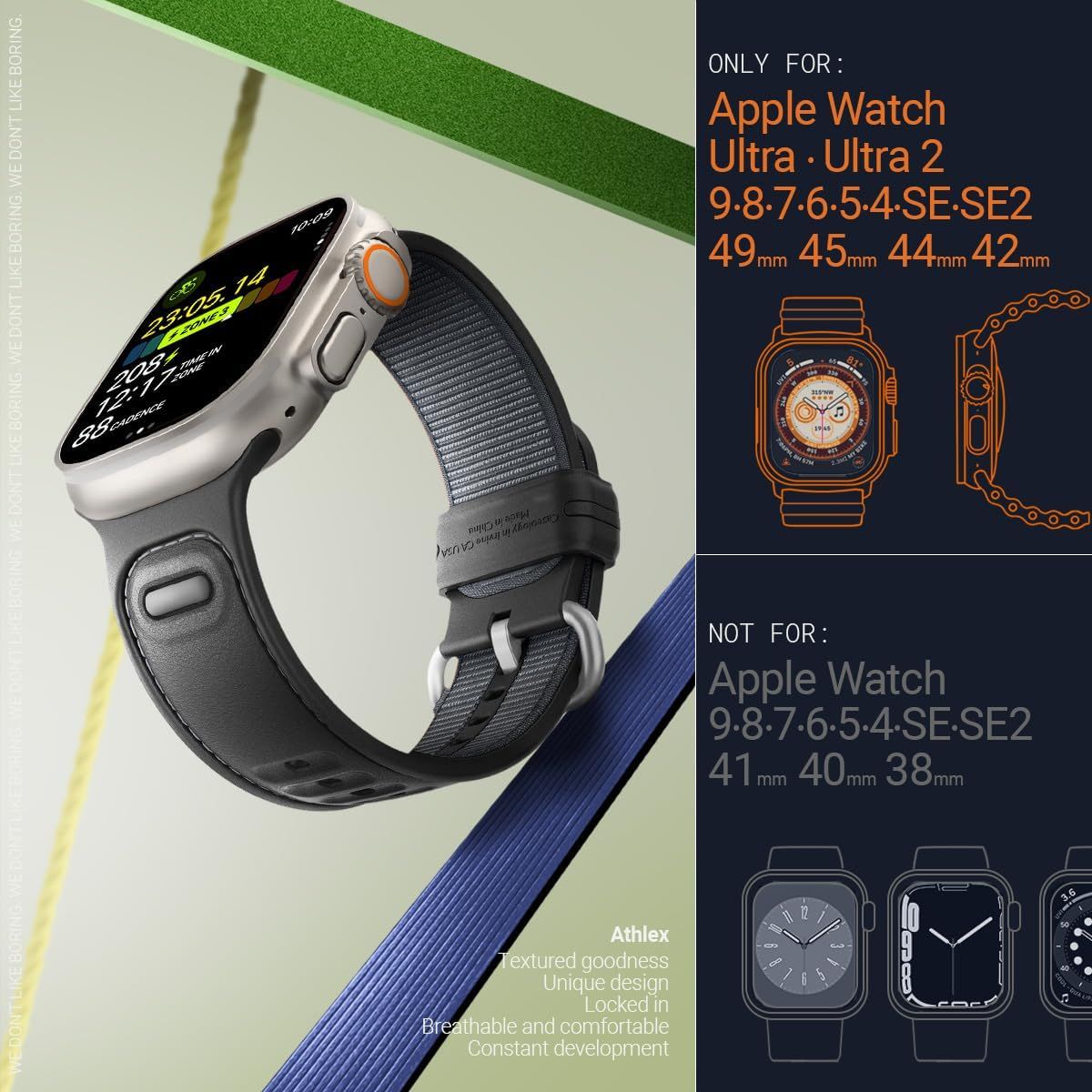 Spigen Dura Pro Flex Strap Band Compatible for Apple Watch Ultra/8