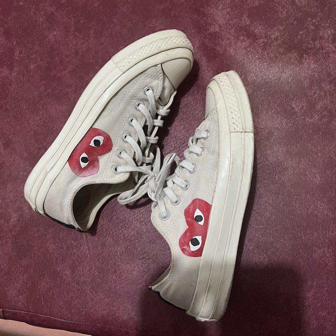 CDG Converse Beige Men s Fashion Footwear Casual Shoes on Carousell