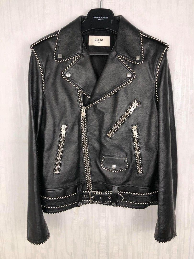Celine homme by Hedi 19FW Braided Leather Biker Jacket Carousell