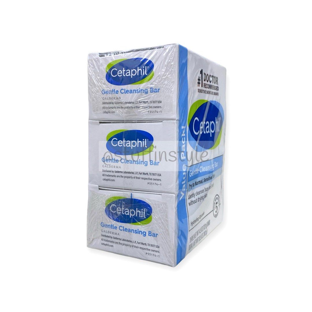Cetaphil Gentle Cleansing Bar Value Set 3s (Category: Body Care) located in Manila. Submitted by stuffinstyle (Listing ID 1285220975, Image 2). Description: Brand New and GUARANTEED 100% Authentic INQUIRIES: In order to serve clients at the best we can, please observe inquiry hours between 10am to 9pm only .