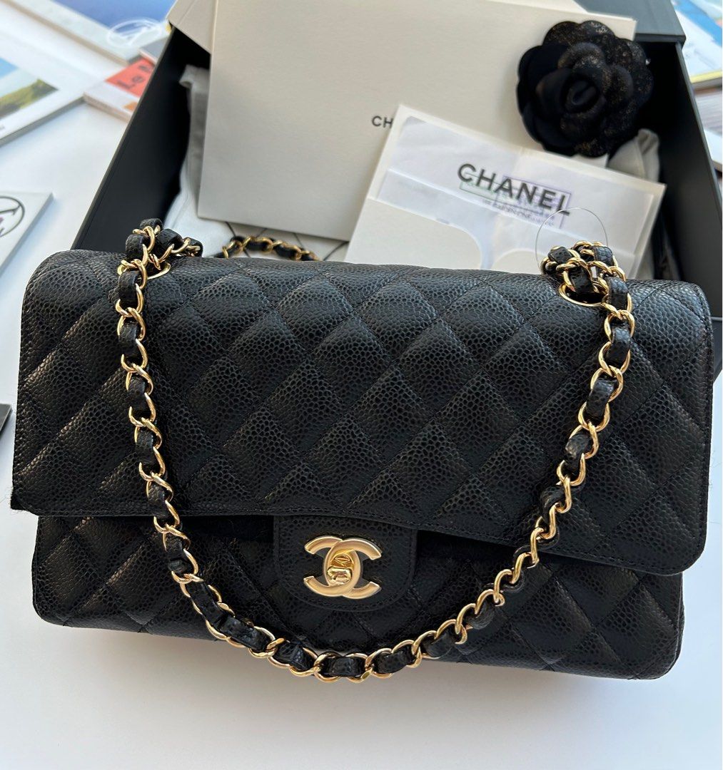 Chanel double flap medium (Category: Luxury Bags & Wallets) located in Quezon City. Submitted by authenticandluxury_bags (Listing ID 1285074866, Image 1). Description: unused condition 9/10 complete inclusions with receipt .