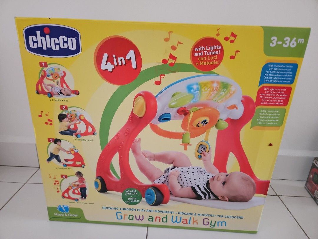 Chicco electronic 4 in 1 grow and walk play gym walker outlet
