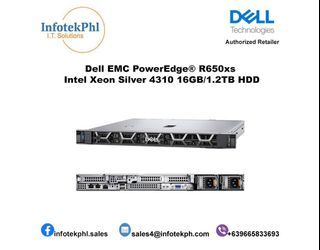 Dell EMC PowerEdge® R650xs  Intel Xeon Silver 4310 2.1GHz 16GB/1.2TB HDD/ Rack Server