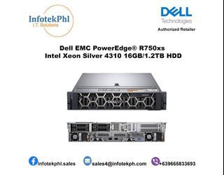 Dell EMC PowerEdge® R750xs  Intel Xeon Silver 4310 2.1GHz 16GB/1.2TB HDD