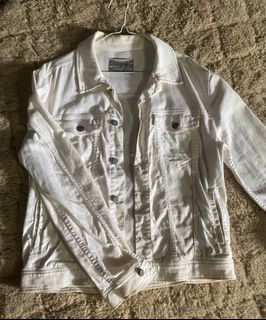 Forever 21 White Denim Jacket Women s Fashion Coats