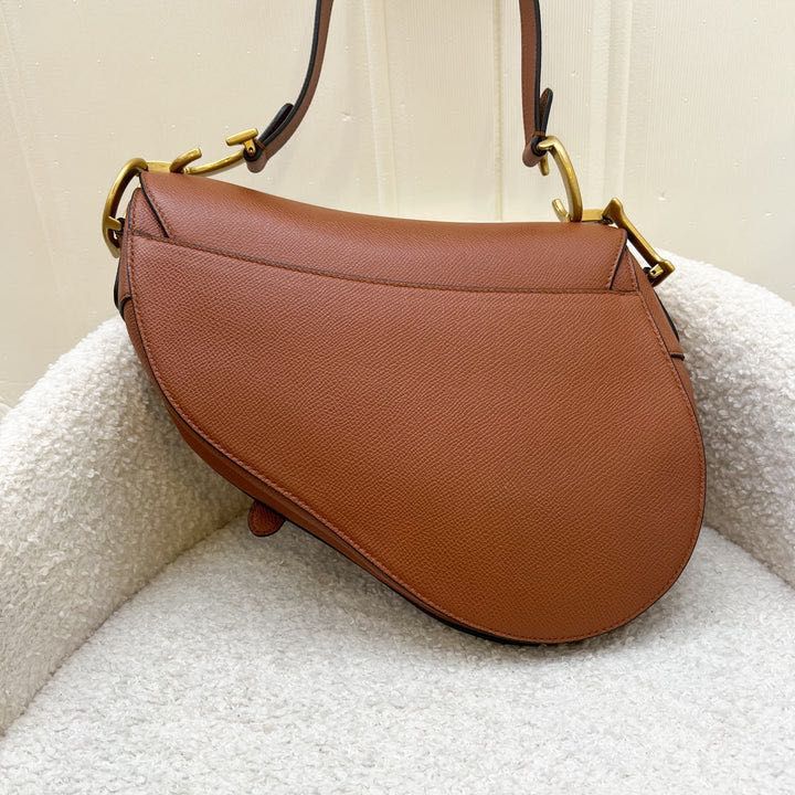 ✖️SOLD✖️ Dior Medium Saddle Bag in Camel Tan Grained