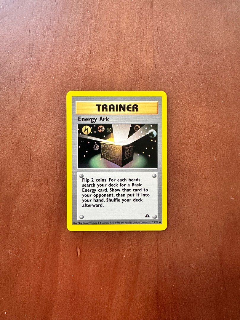 Energy Ark Trainer 75/75 Common Pokemon Card, Hobbies & Toys, Toys & Games  on Carousell