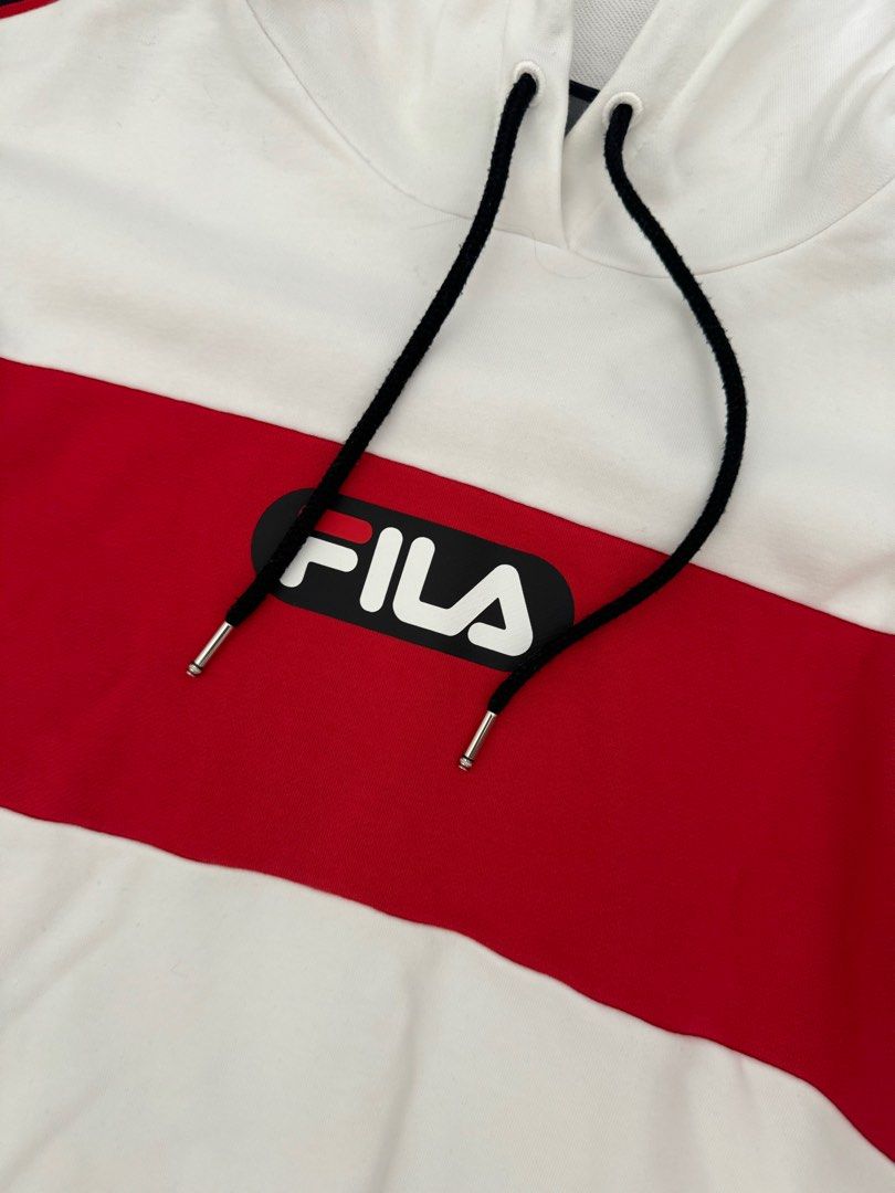 fila white line jeremy hoodie Men s Fashion Coats Jackets and