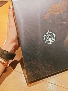 First! Starbucks 2024 - Rose Gold Planner Organizer with Pen