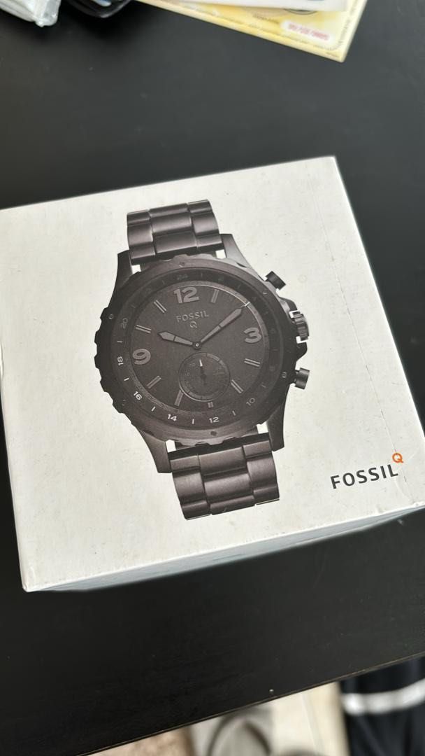 Fossil nate FTW1115 Hybrid watch Black stainless steel Men s
