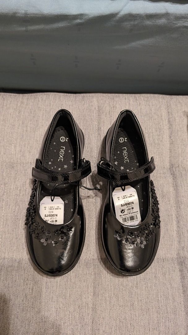 Girls black school shoes formal wear shoes Next brand