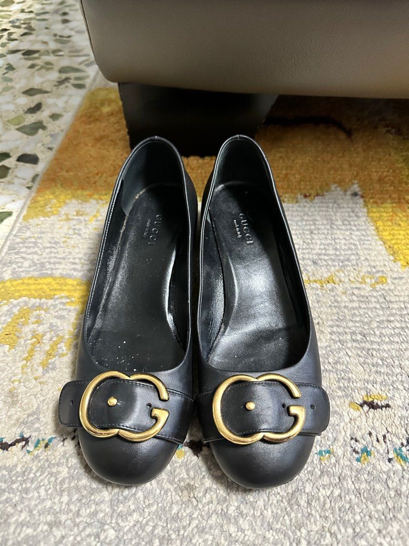 Gucci black shoes size 35 Women s Fashion Footwear Heels on Carousell