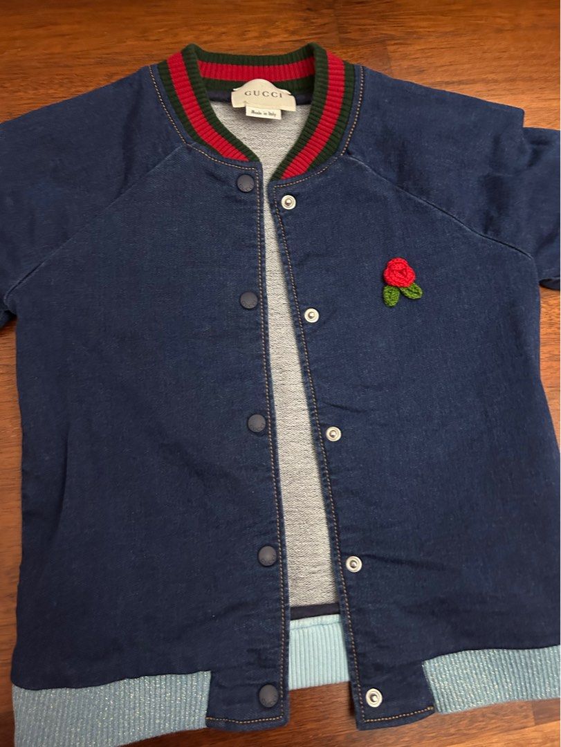 Authentic Gucci jacket for girls age 2 4 Babies Kids Babies Kids Fashion on Carousell