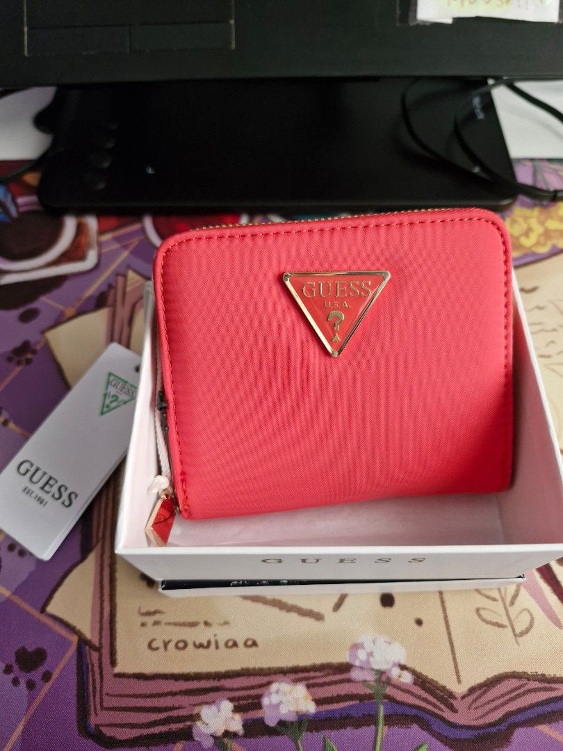 Red sales guess wallet
