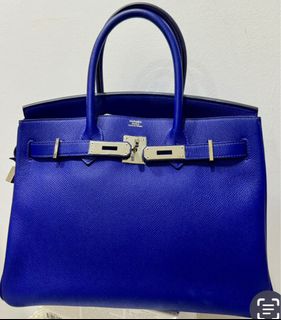 Royal blue discount birkin bag