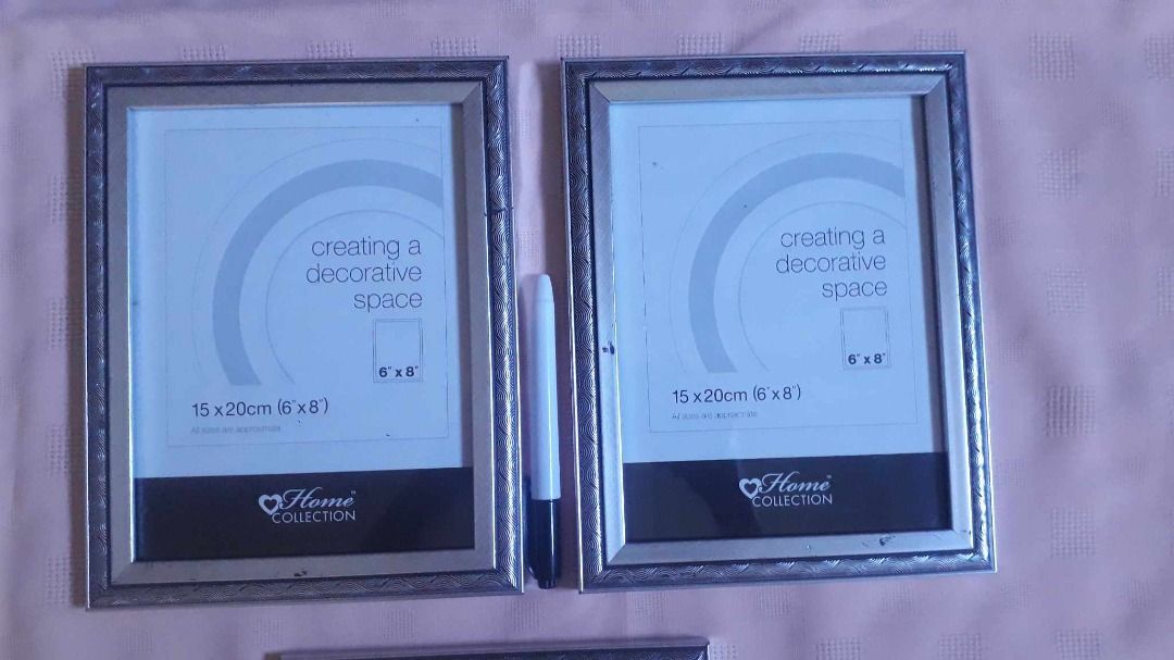 Home Collection Bundle of 3 Silver Toned Lightweight Frames (Category: Frames & Pictures) located in Quezon City. Submitted by jojoleen28 (Listing ID 1285122587, Image 2). Description: Scratches on frames as seen in photos 2 Large frames fits photos 6" x 8" 1 smaller frame fits photo 6" x 4" #Sale2026.