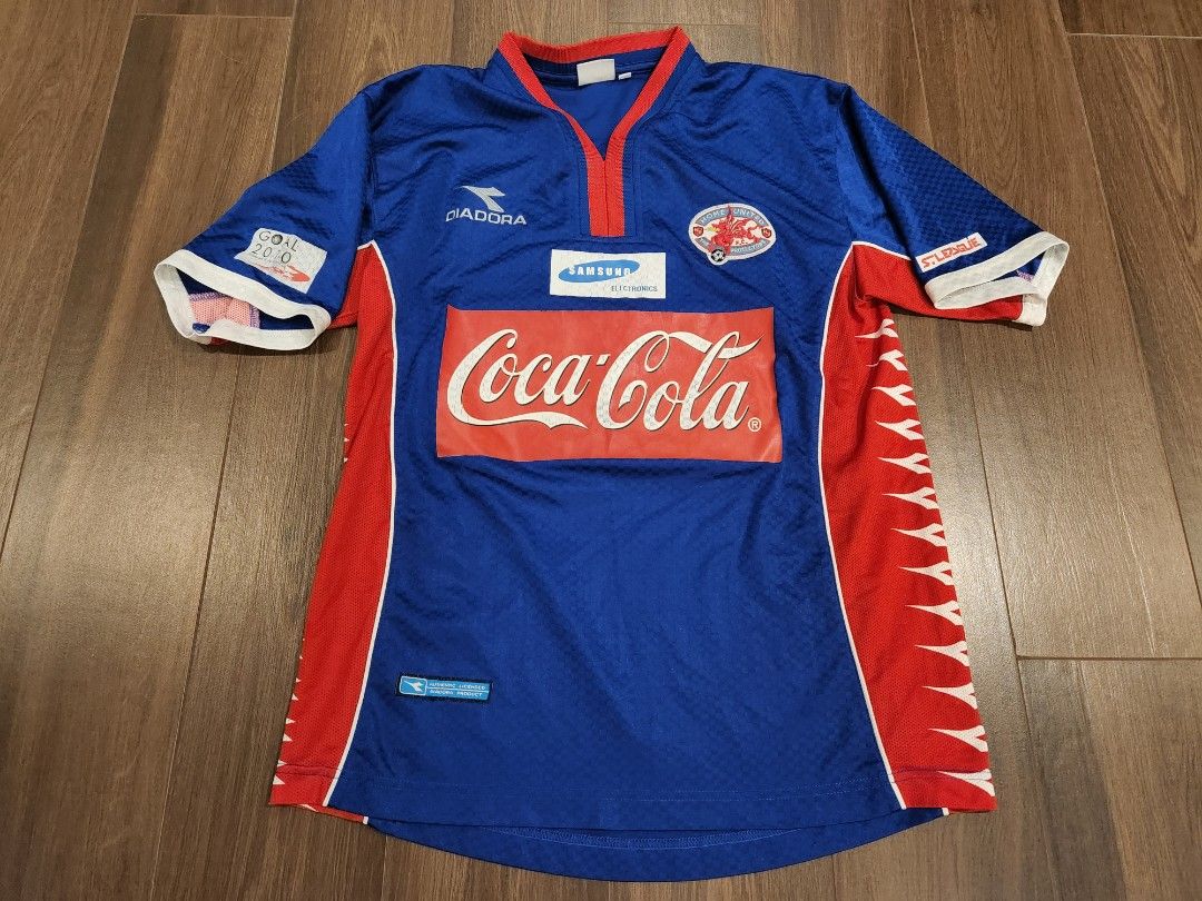 Home United FC Diadora Vintage Matchworn Jersey Size M Men s Fashion Activewear on Carousell