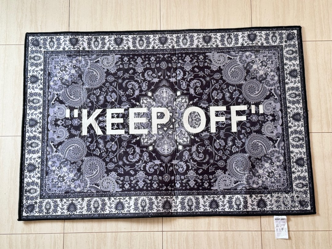 Off white rug keep off top
