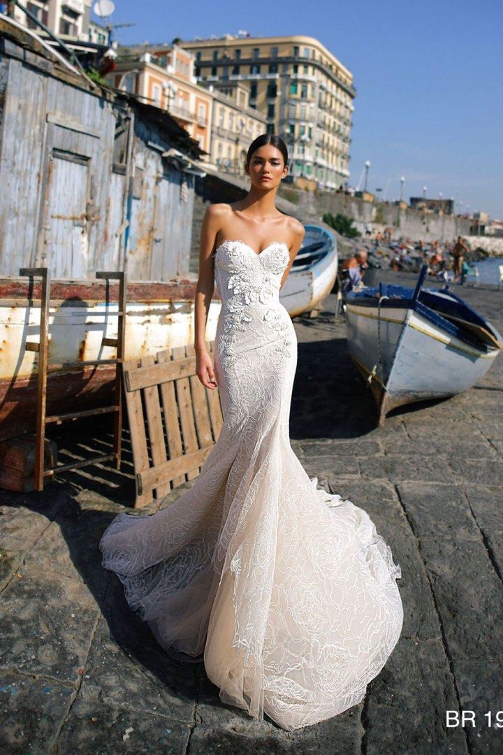 inbal dror mermaid dress inbal-dror-16-17-strapless-sweetheart-blush-mermaid-wedding-gown-with-chorded-lace-details-and-long-train-couture-bridal-boutiques-chicago-wm