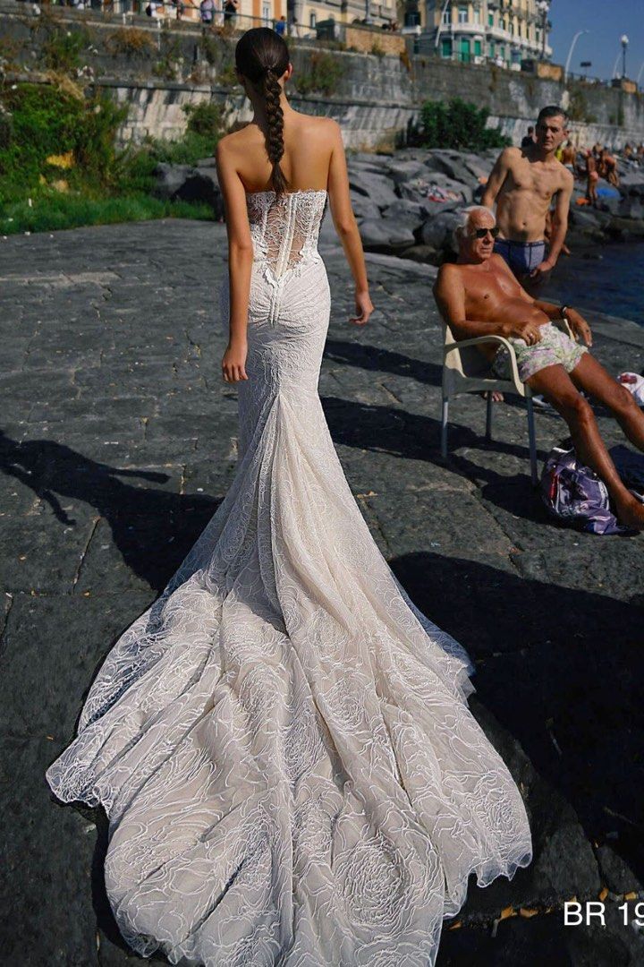 INBAL DROR 19 05 Wedding Gown Mermaid with One of a Kind Lace Women s Fashion Dresses Sets Evening dresses gowns on Carousell