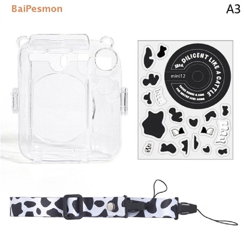 Instax Mini 12 Case Clear with strap and stickers (Category: Camera Bags & Carriers) located in Asingan. Submitted by apple_daisy (Listing ID 1285078426, Image 1). Description: For sale! Instax Mini 12 Case Clear with strap and stickers - Comes with a box - Never used - Bought for ₱ 210 - Selling for ₱ 130.