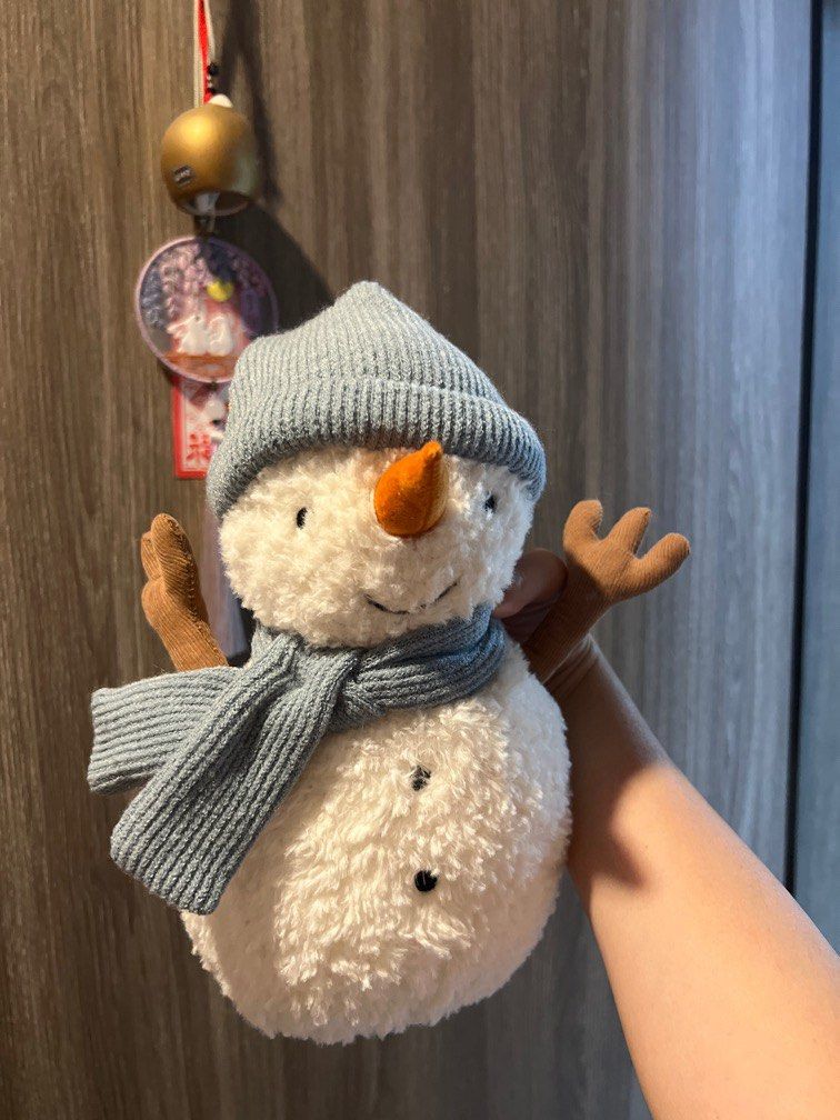 Jellycat Sammie snowman Furniture Home Living Home Decor Other Home Decor on Carousell