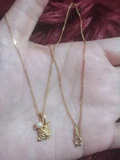 K18 Japan Gold necklace 16inches 3.1grams