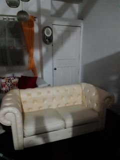 Leather White Sofa