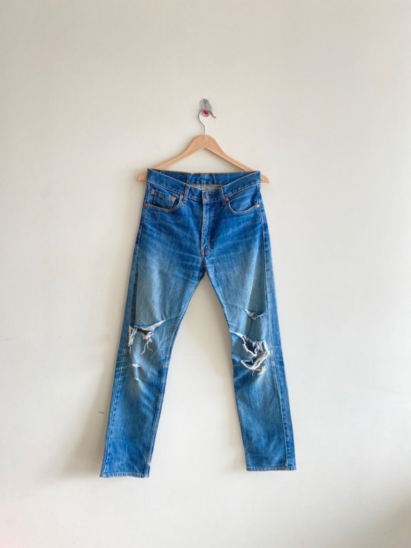 Vintage ripped levis hot sale