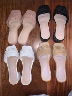 Lovebarefoot Elora Heels Sandals Shoes Slippers Wedges Black White Cream Beige Rose Pink Brown Nude