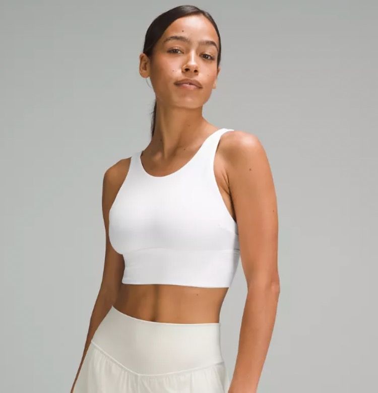 Lululemon Light Support Nulu Yoga Bra A/B Cups White size 4, Women's  Fashion, Activewear on Carousell