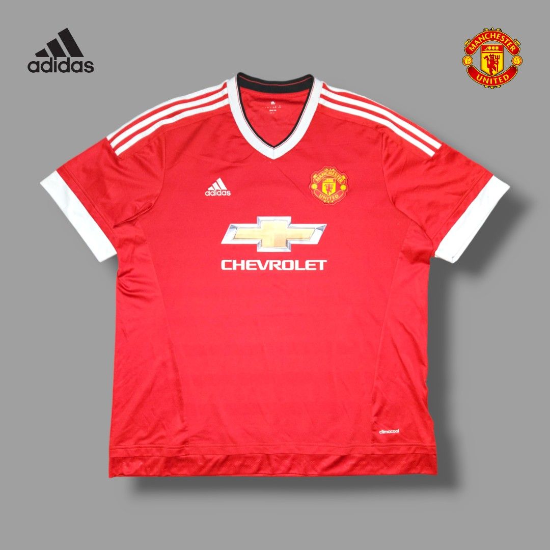MANCHESTER UNITED 2015 16 OFFICIAL HOME JERSEY ADIDAS LIKE NEW 2X