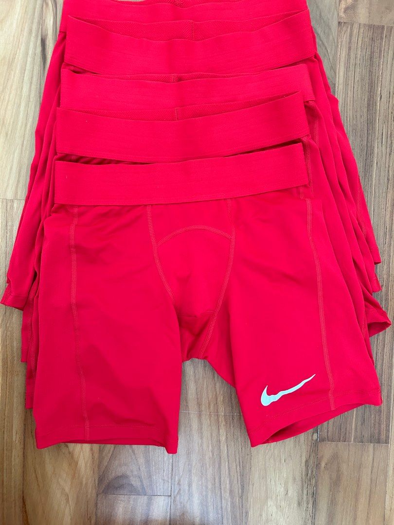 Nike Red Drifit Compression Tights Shorts (Football Series), Men's Fashion,  Activewear on Carousell