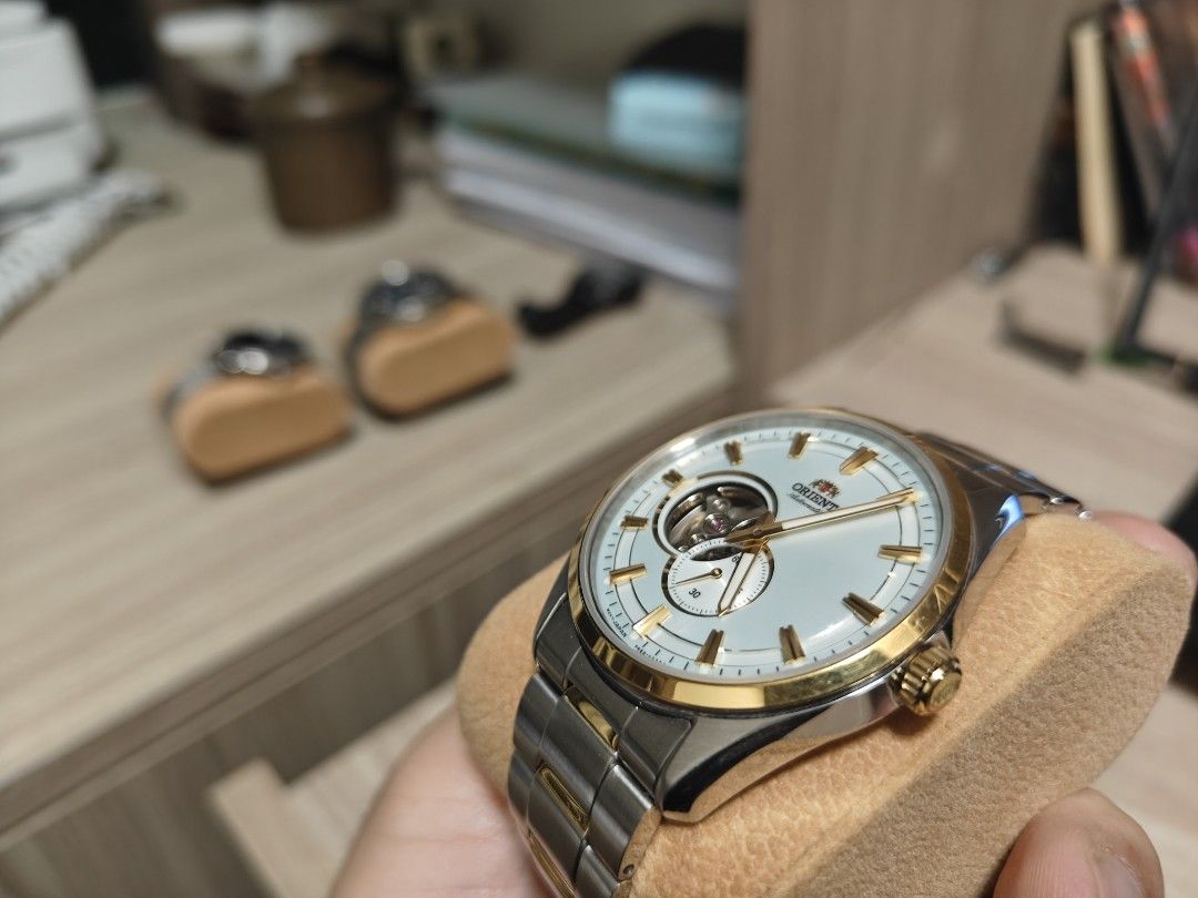 Orient RA AR0001S Semi Skeleton Contemporary II White Dial Mechanical Gent s Watch Carousell