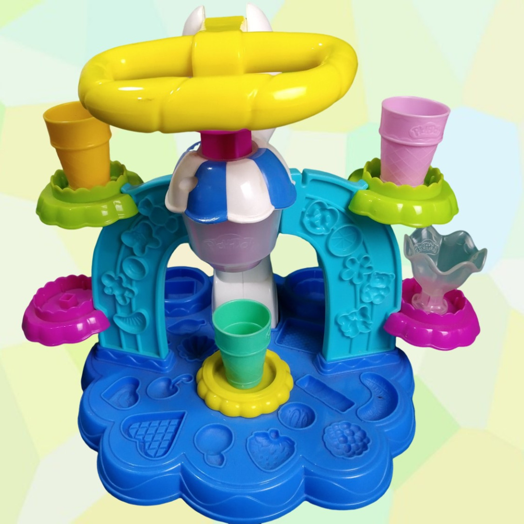 Play-Doh Sweet Shoppe Swirl Scoop Ice Cream Playset, Bayi Anak